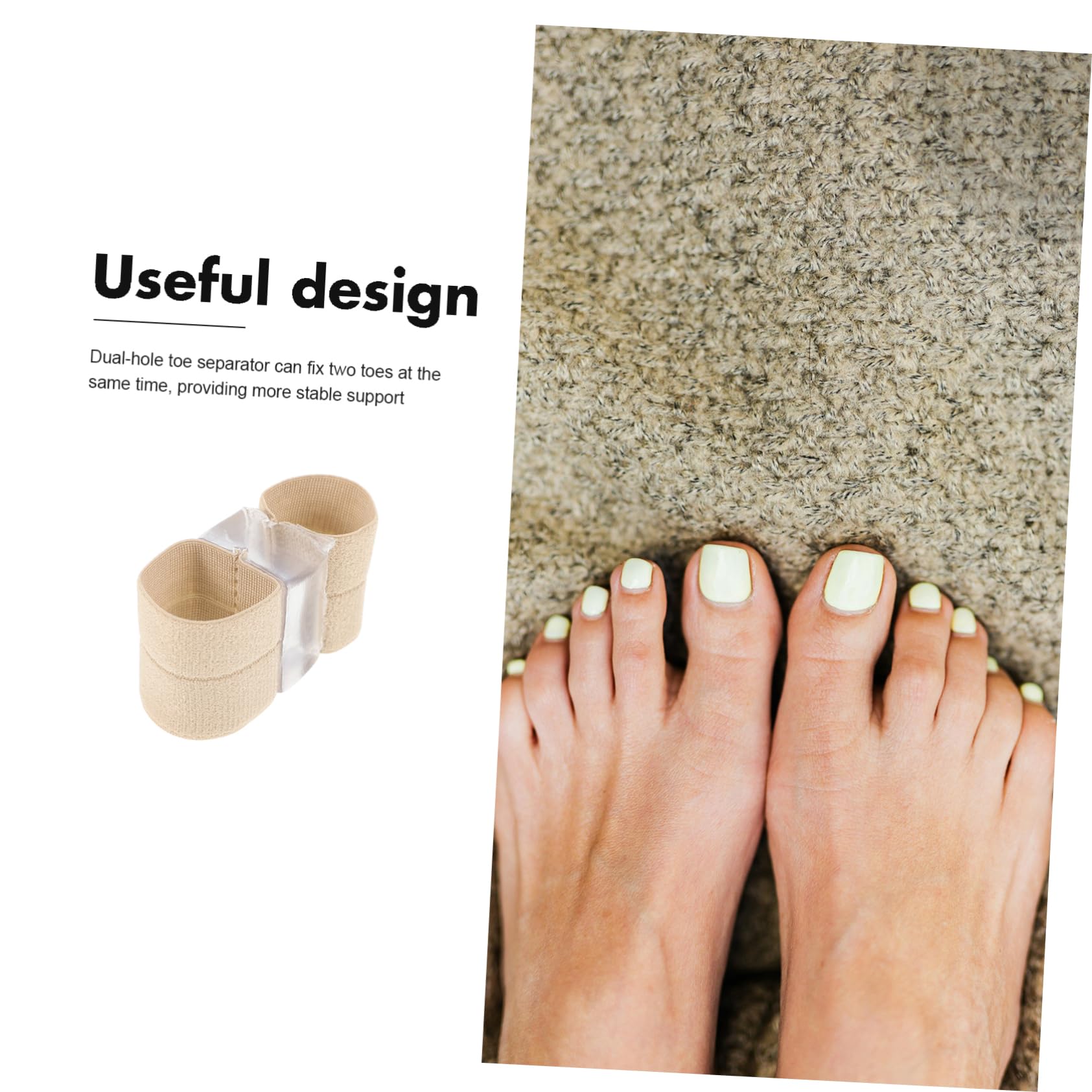 SOESFOUFU Gel Toe Separators for Women 8pcs Toe Spacers Elastic Band Soft Foot Protector for Bunions