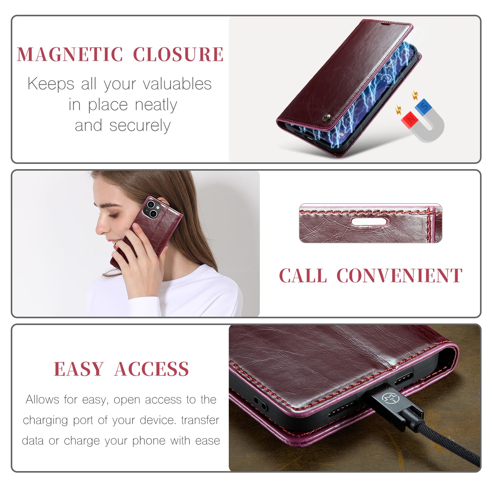 Amazon.co.jp: For iPhone 15 ケース 手帳型 For アイフォン15 カバー 