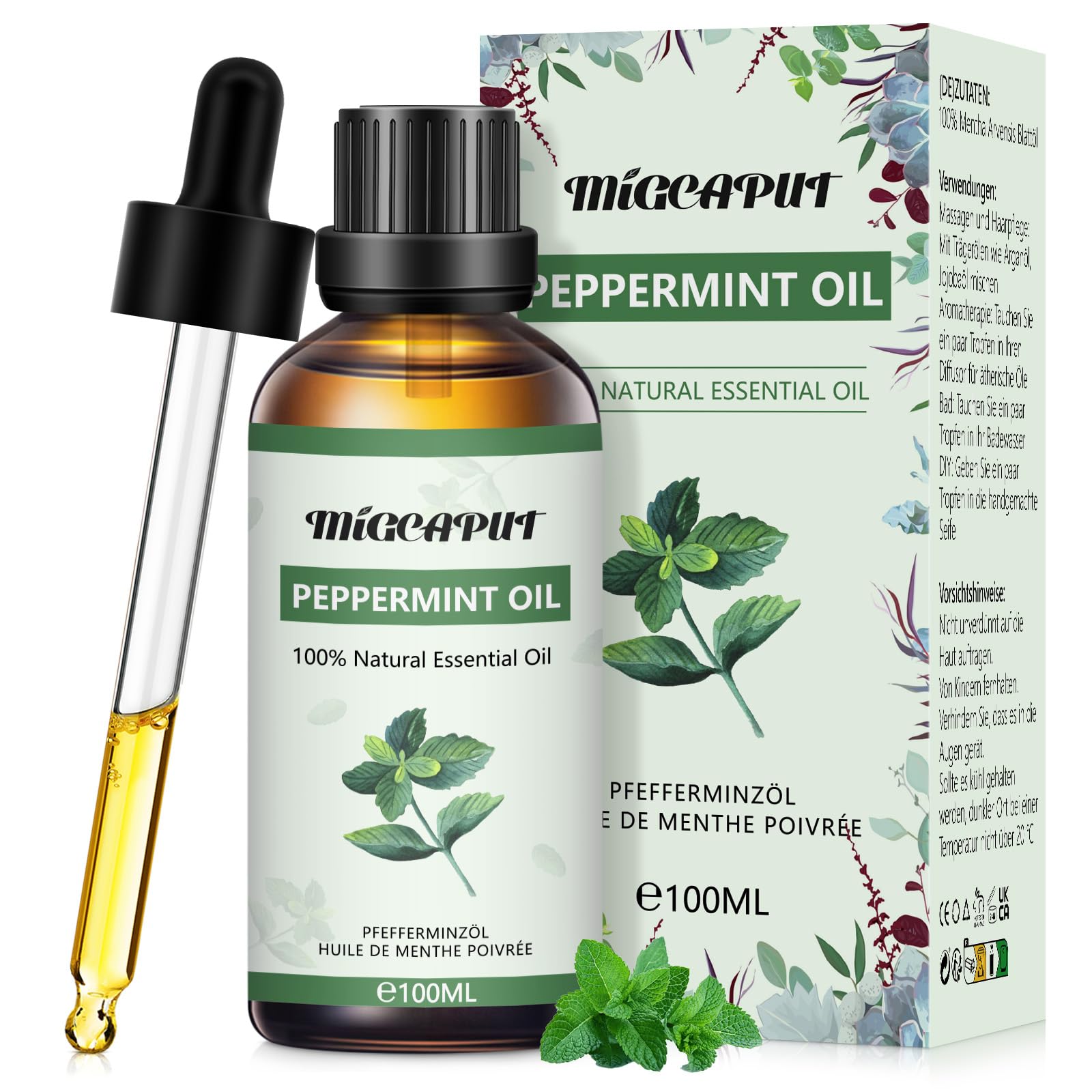 Migcaput 100ml Ätherisches Öl, Premium Kerzenduftöl Aroma Öl für Diffuser, Parfüm, Seifenherstellung