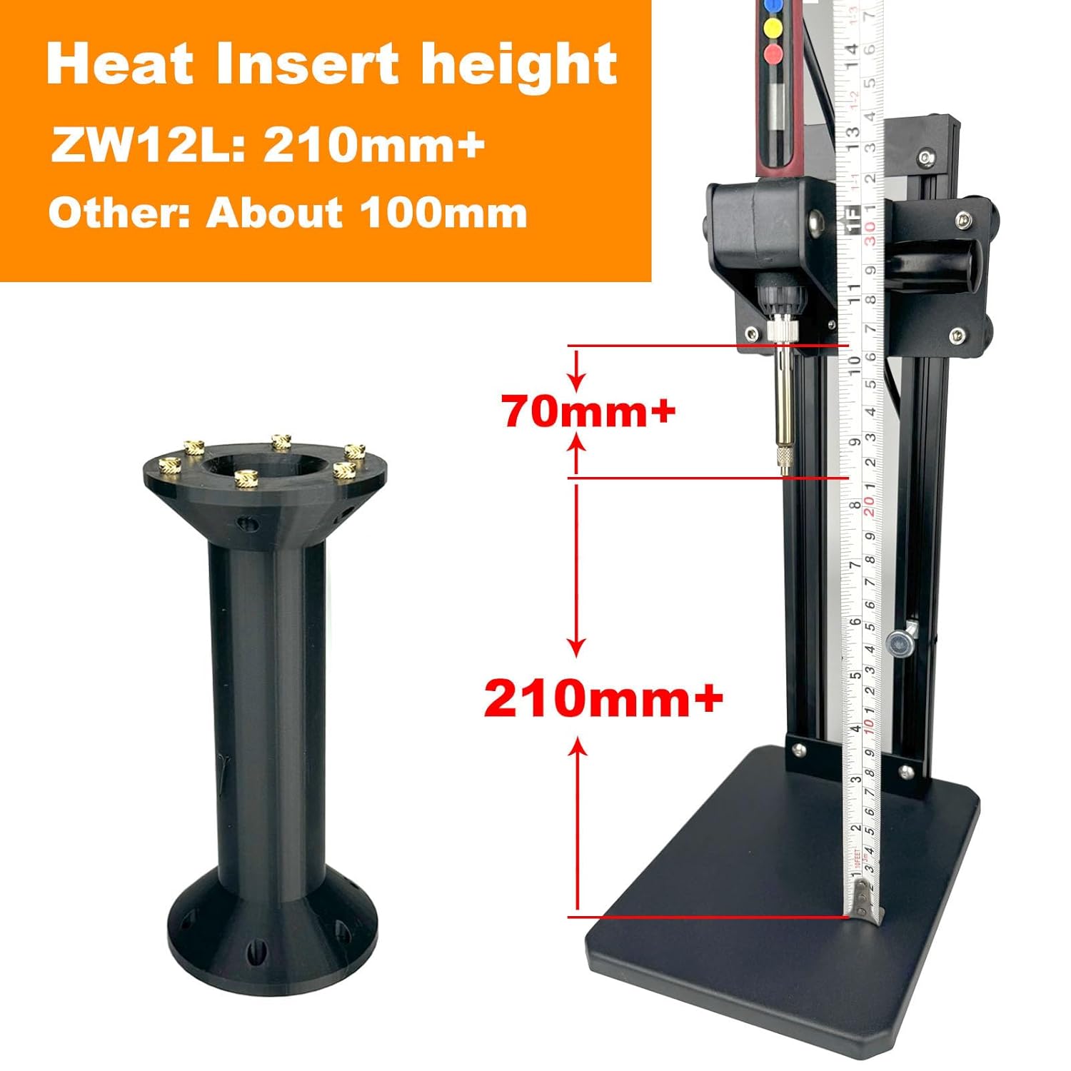 Heat Set Insert Tool with M2-M8 Insert Tips and 60W Digital Soldering Iron and 380 Pcs Kit Threaded Inserts for Threaded Inserts for Plastic and 3D Printing Components