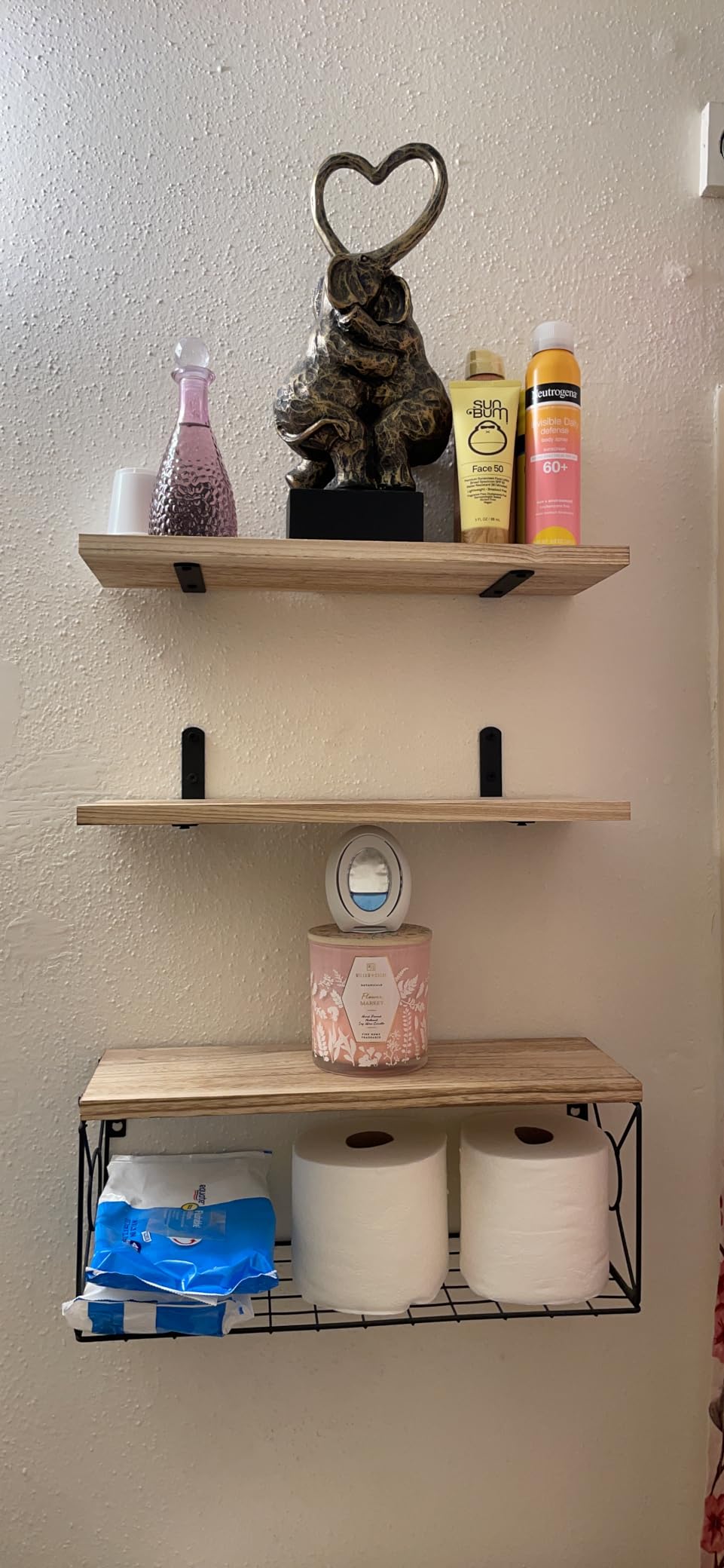 Amazon.com: Amada Bathroom Shelves Over Toilet with Storage Basket ...