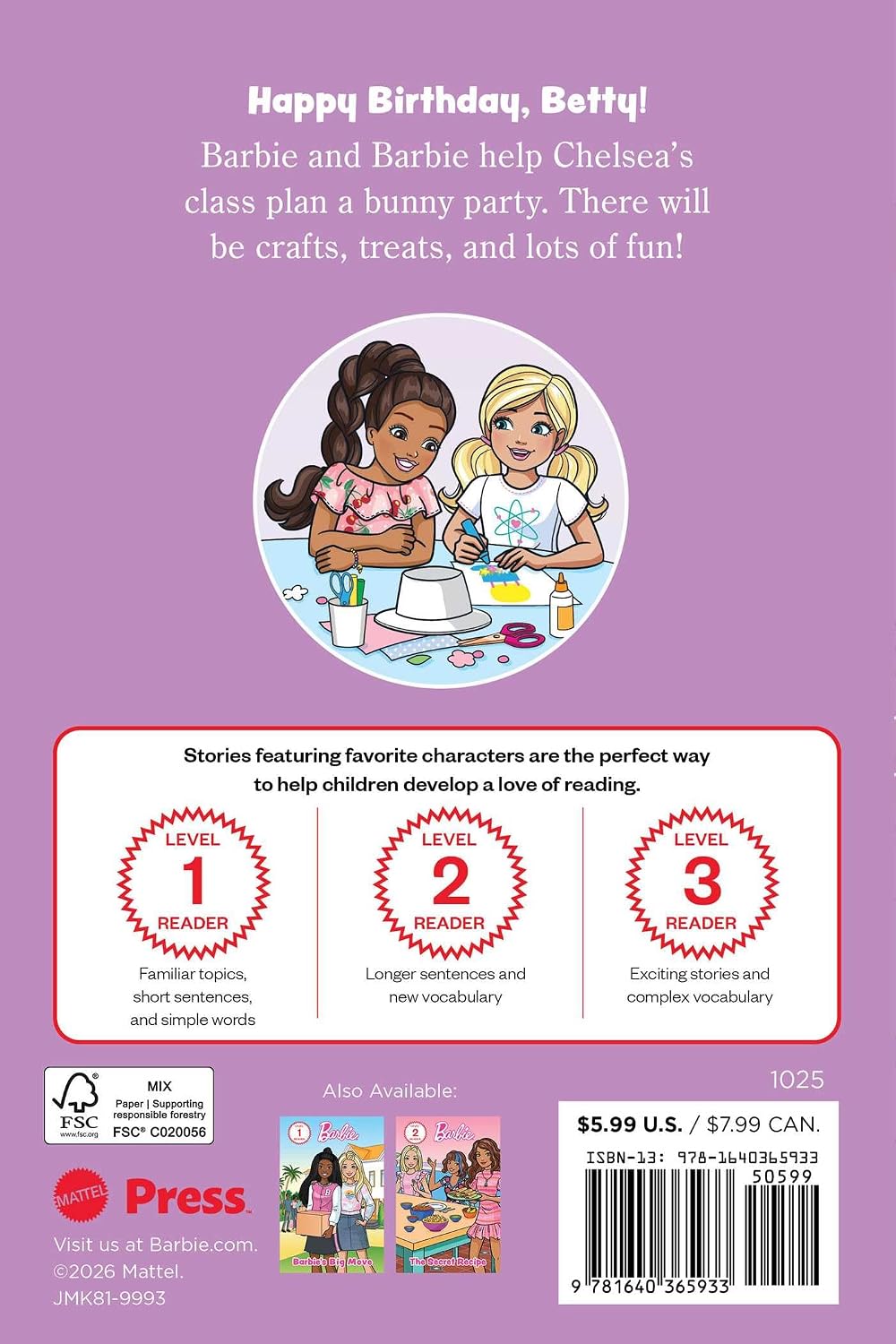 Barbie: Bunny Birthday Bash      Paperback – February 24, 2026