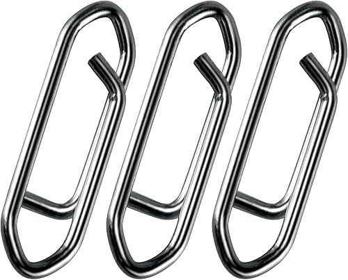 Alwonder Paquete de 50 Clips de Velocidad de Potencia para Pesca, Clips de Velocidad de Acero Inoxidable de Alta Resistencia para Cambio Rápido de