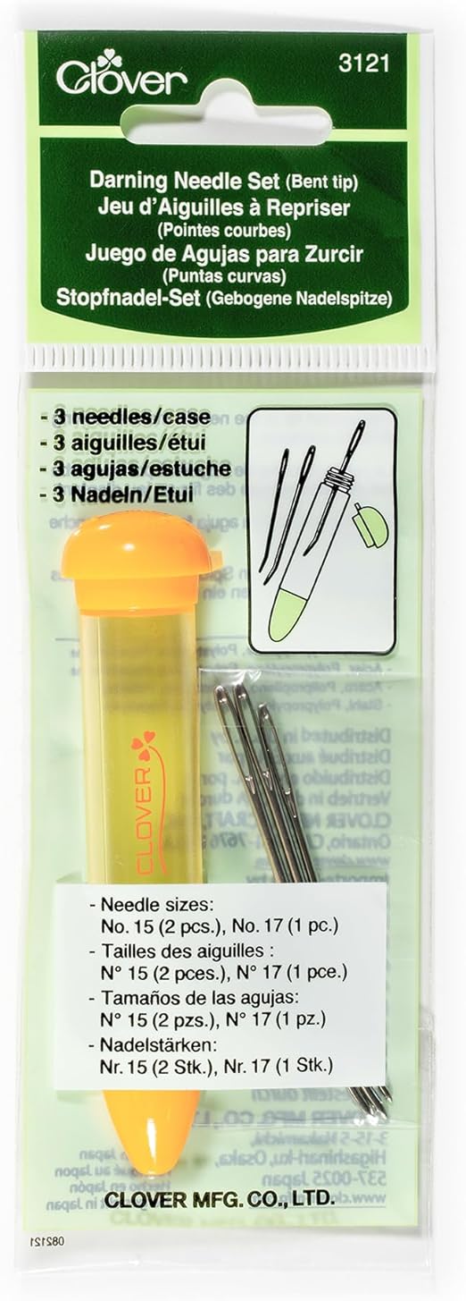 Clover 3121 Tapestry Needle Set Chibi, Bent Tip , Beige