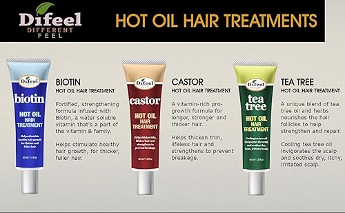 Miniatura 5 de Difeel Tratamiento capilar de aceite caliente con aceite de argán 1.5 oz.