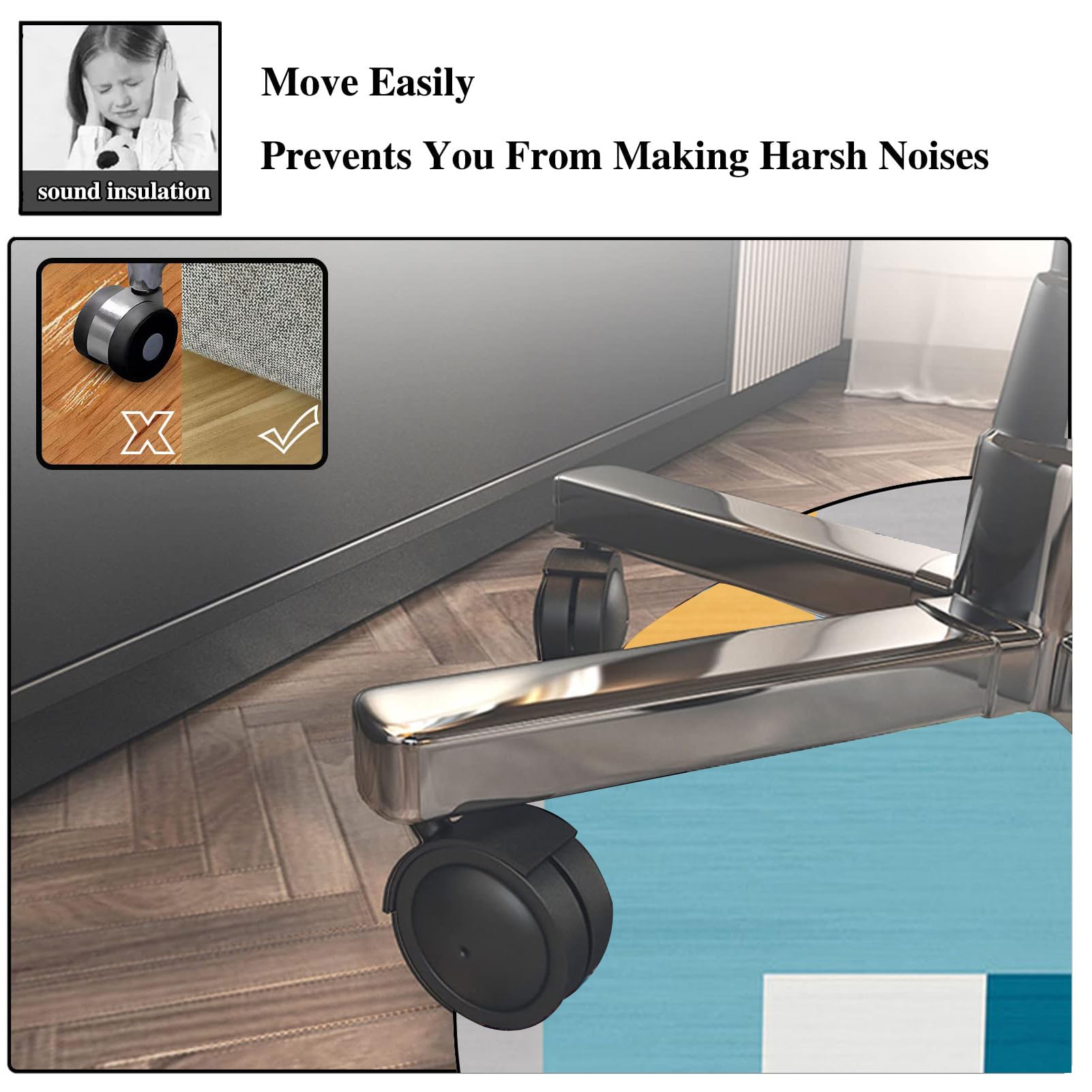 140 cm Redondo Alfombra Silla Gaming, Alfombra Multiusos para el Hogar, Protector Suelo Silla Ruedas, Alfombra de Protección de Suelo, Alfombra de Suelo para Suelos Duros, Laminado