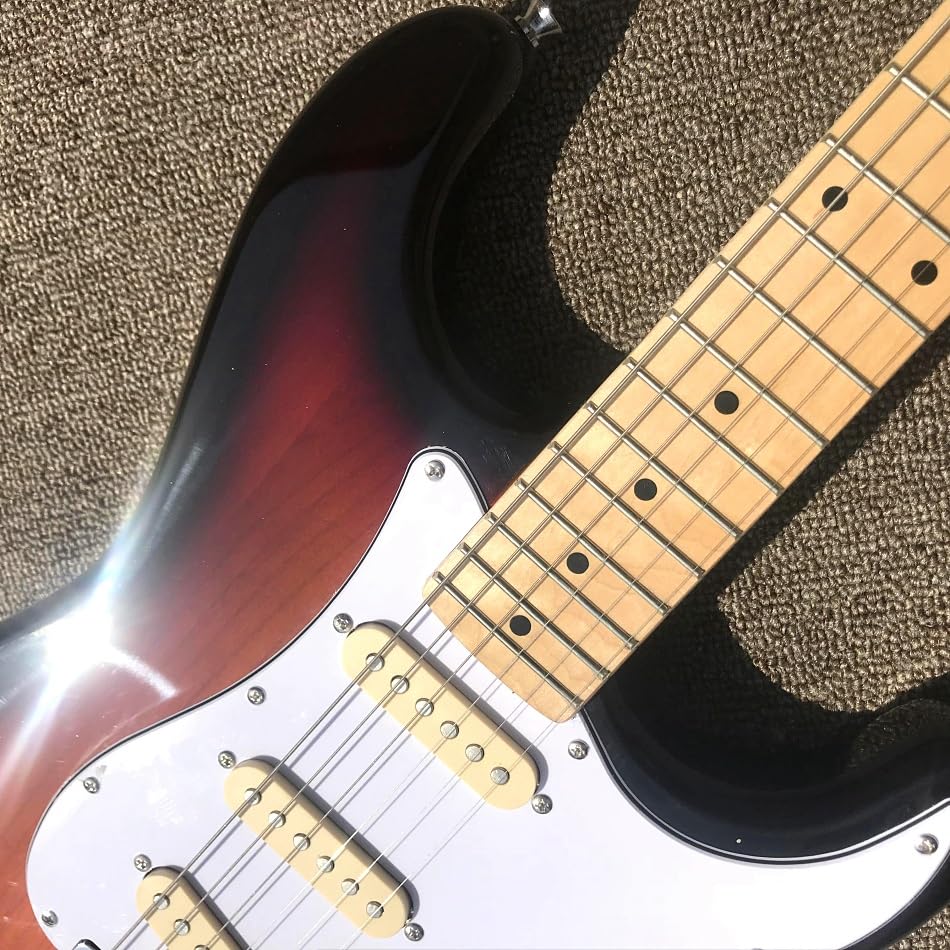 Chitarra elettrica con tastiera smerlata in colore tramonto capotasto in ottone - Guitarra Electrica professionale e personalizzata