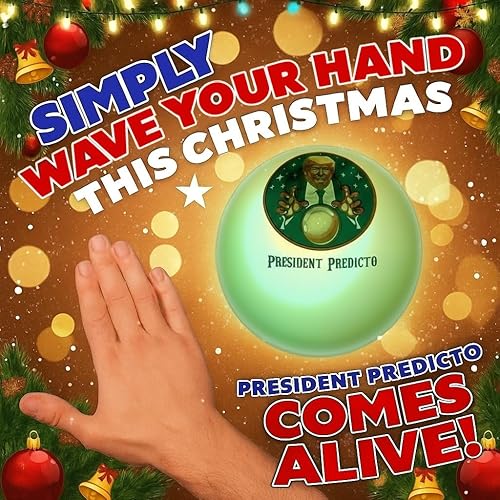 Miniatura 3 de Talking President Predicto – Bola de Donald Adivinador – Haz una pregunta de bola de cristal y escucha la voz real de Trump – Es para regalos únicos