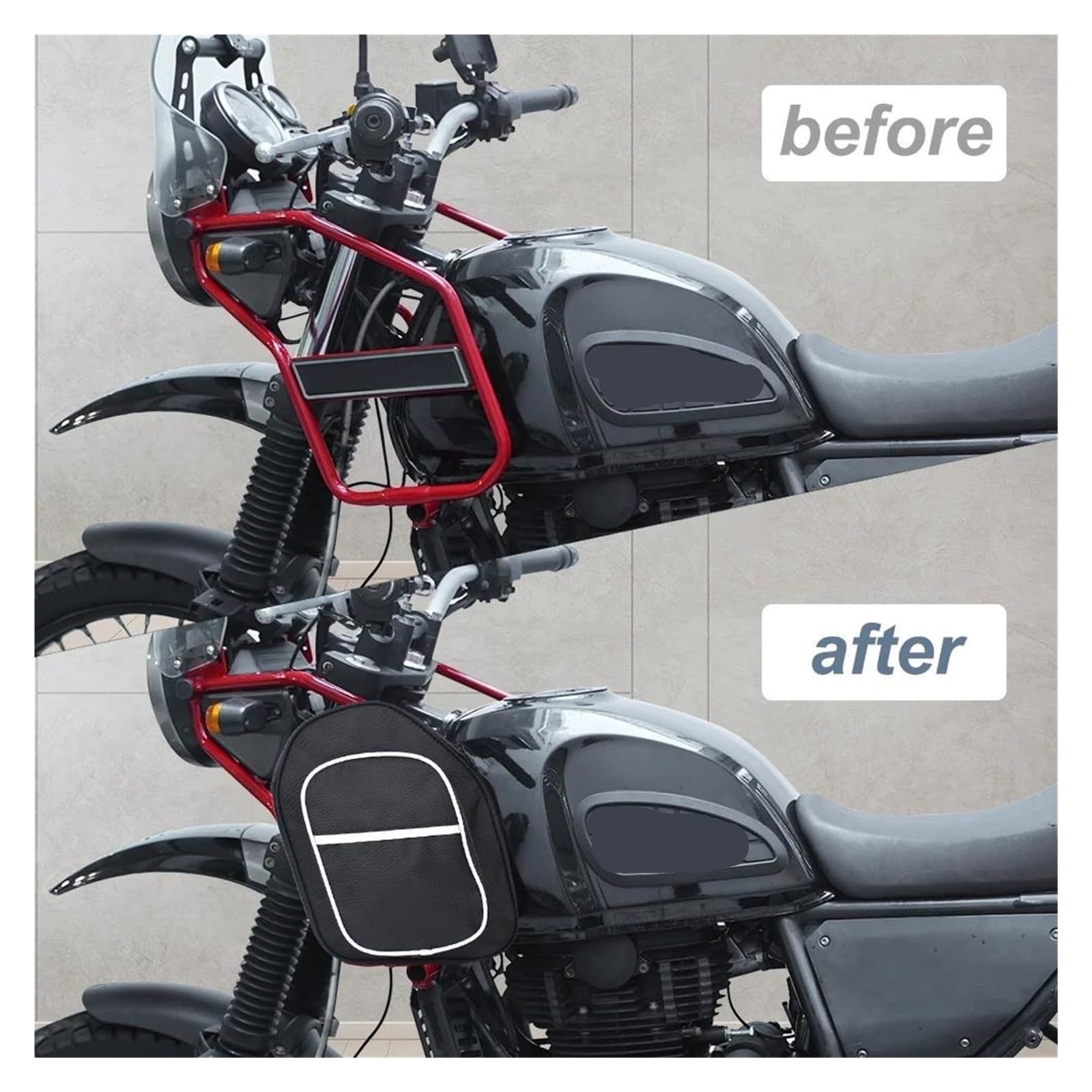 Borse Laterali Impermeabili Per Telaio Anteriore Moto, Compatibili Con Per ROYAL ENFIELD 411 2018 2019 2020 2021 2022 2023