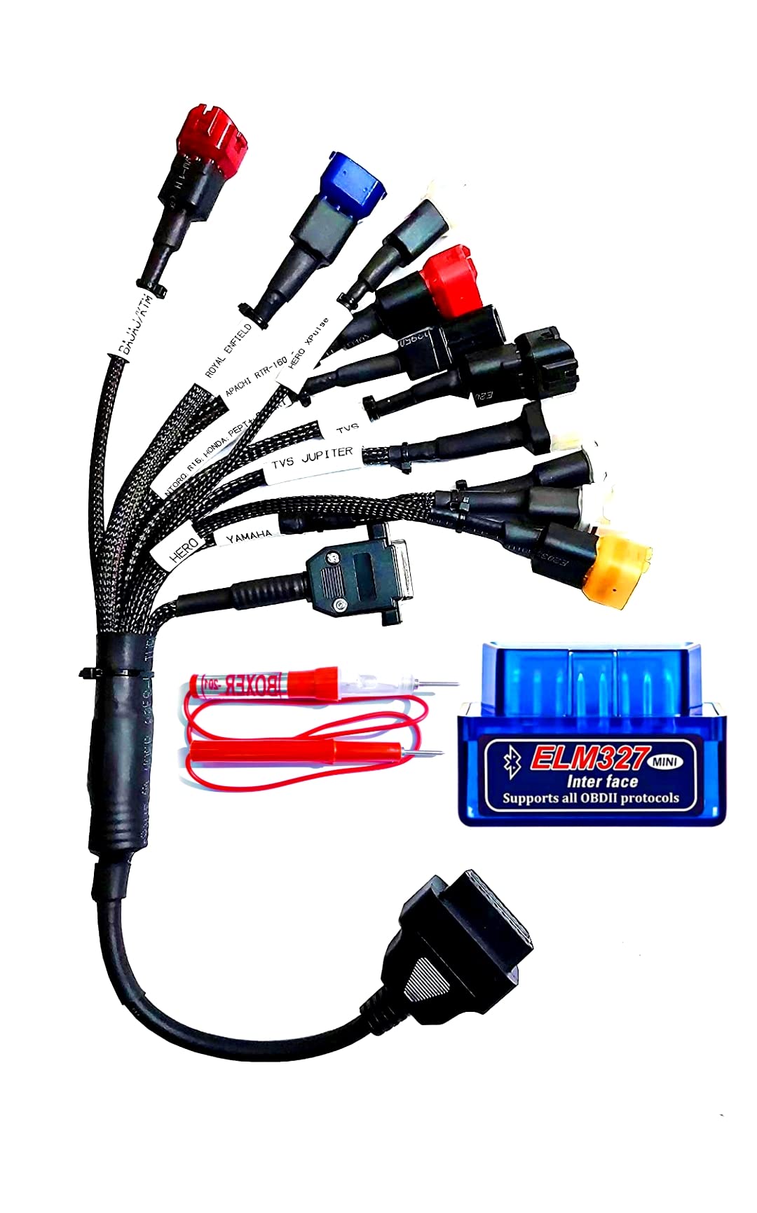 Danlite Bs6 bike cable Obd cable Bike scanning cable obd scanner bike free continuity tester work with all types of Bs6 bikes Brand:Danlite Tools Technician