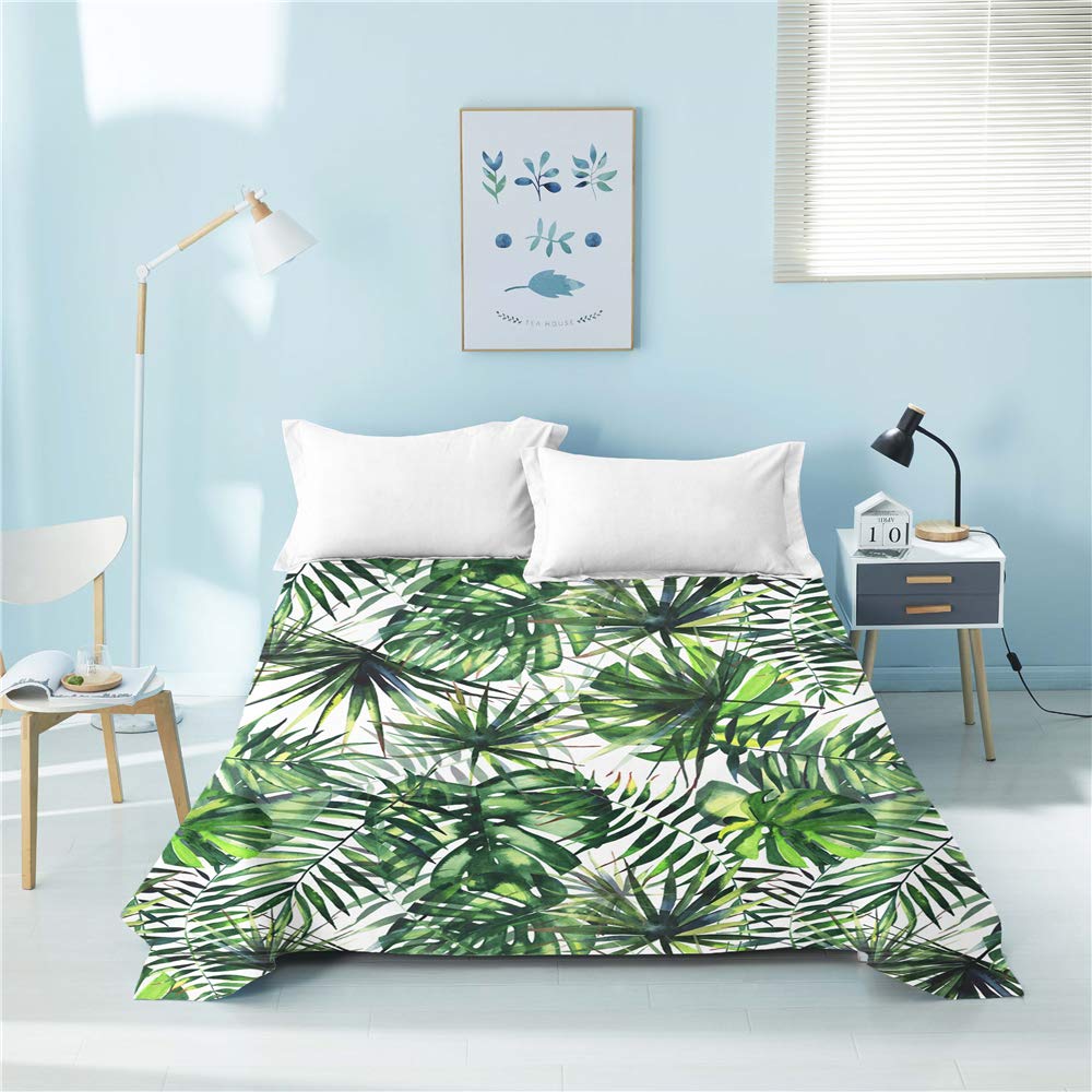 Ensemble de literie feuilles de palmier pour créer une chambre style jungle