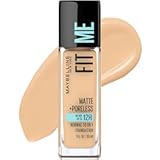 Maybelline Fit Me Matte + Poreless Liquid Oil-Free Foundation Makeup, Warm Nude, 1 Count (Packaging May Vary)