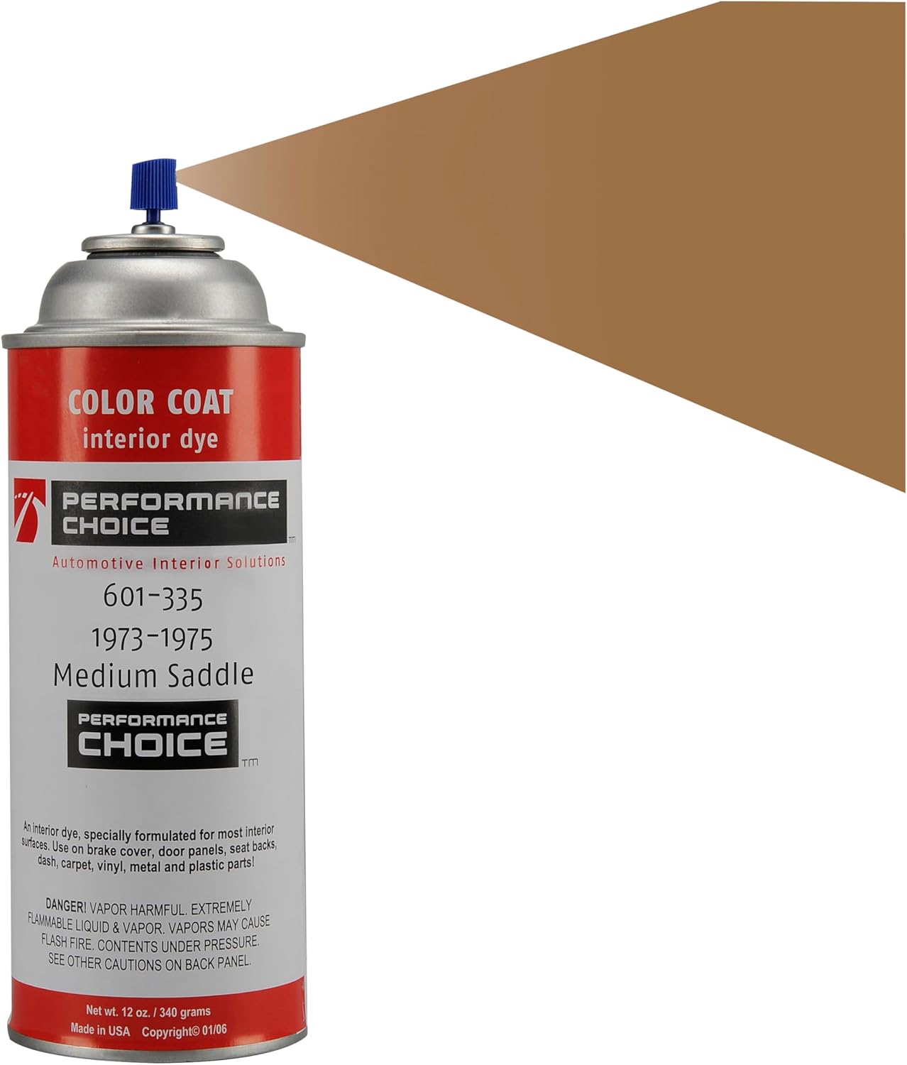 1973-1975 Corvette Medium Saddle Interior Color Coat – 12oz Aerosol Refinish – OE-Matched Vinyl & Plastic Spray