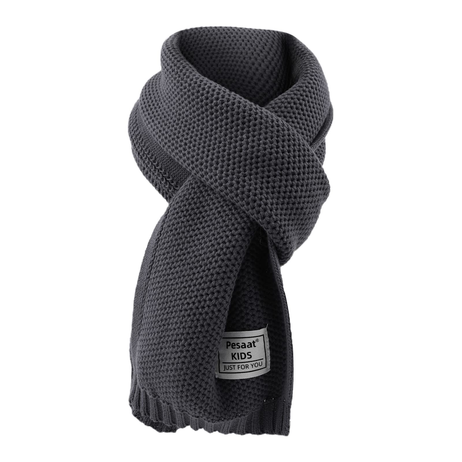 PESAAT Kids Winter Infinity Scarf Knit Cotton Toddler Boy Girls Scarves