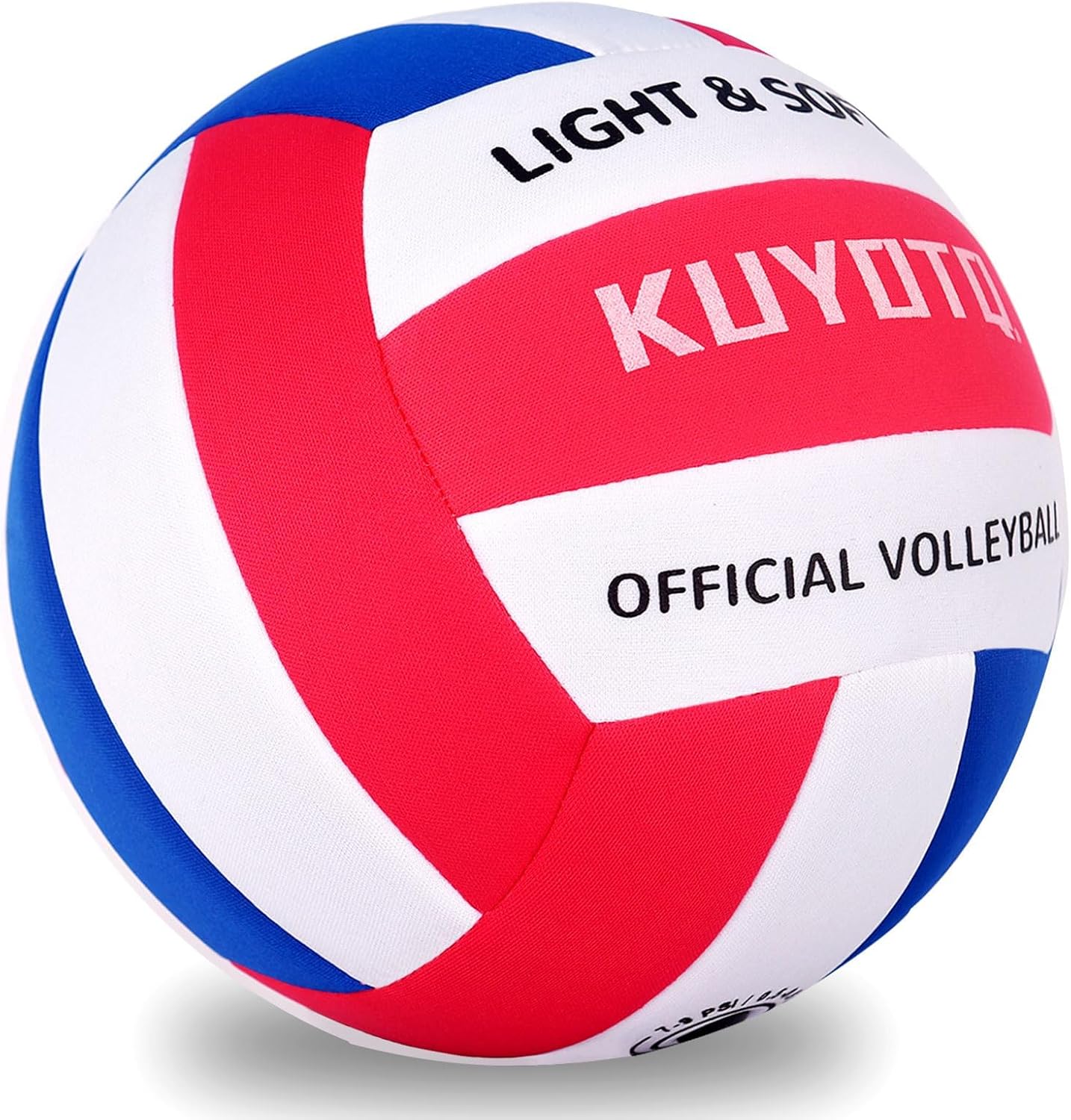 KUYOTQ Soft Indoor Volleyball for Indoor Practice Super Soft and Light Safe Sport Gear Fabric Volleyball for Kids Youth Adult Beginners, Perfect for House Yard Training Games