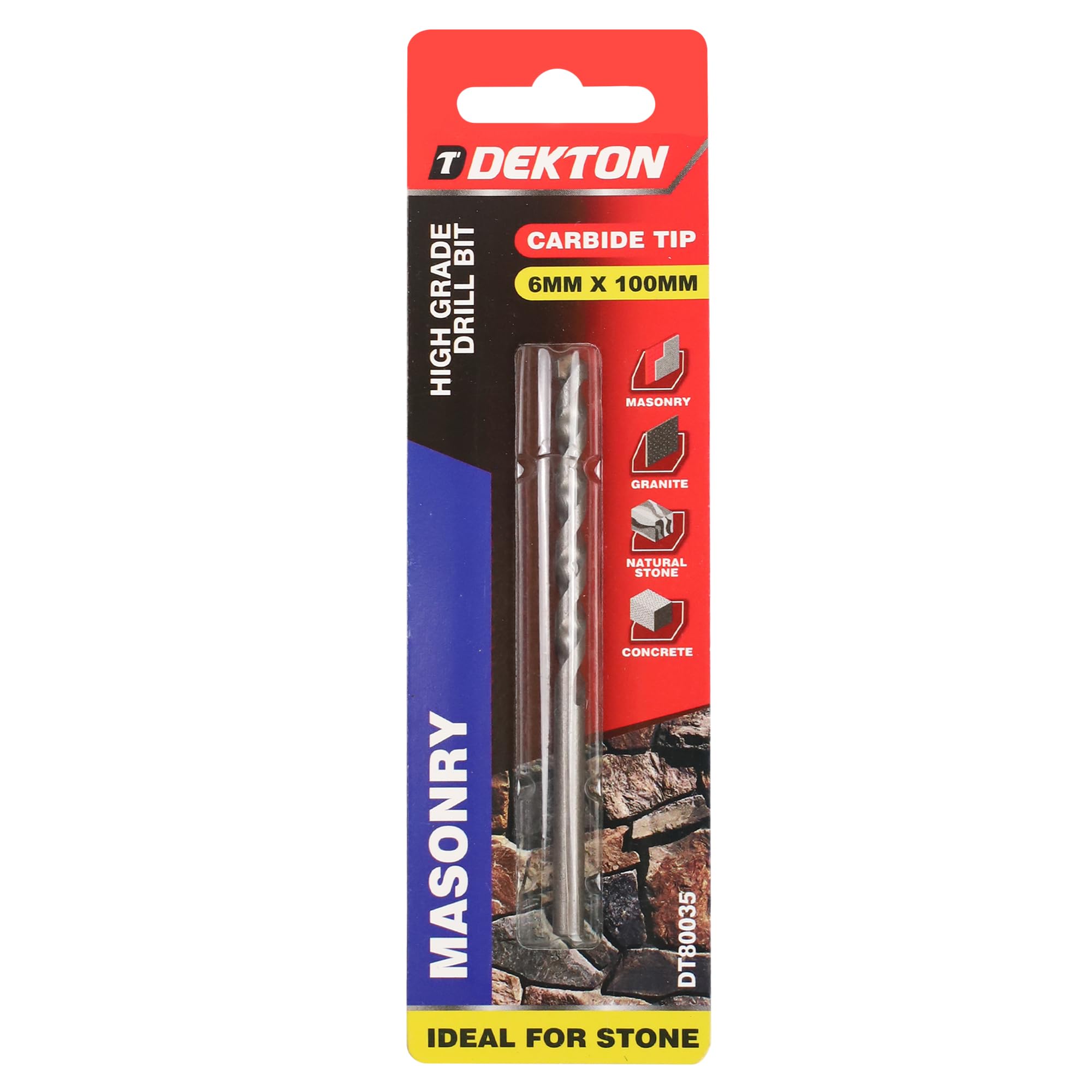 DEKTON Masonry Drill Bit 6mm x 100mm