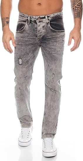 ROCK CREEK Hommes Jeans Gris Foncé RC-2106 [W36 L38] : Amazon.fr: Vêtements
