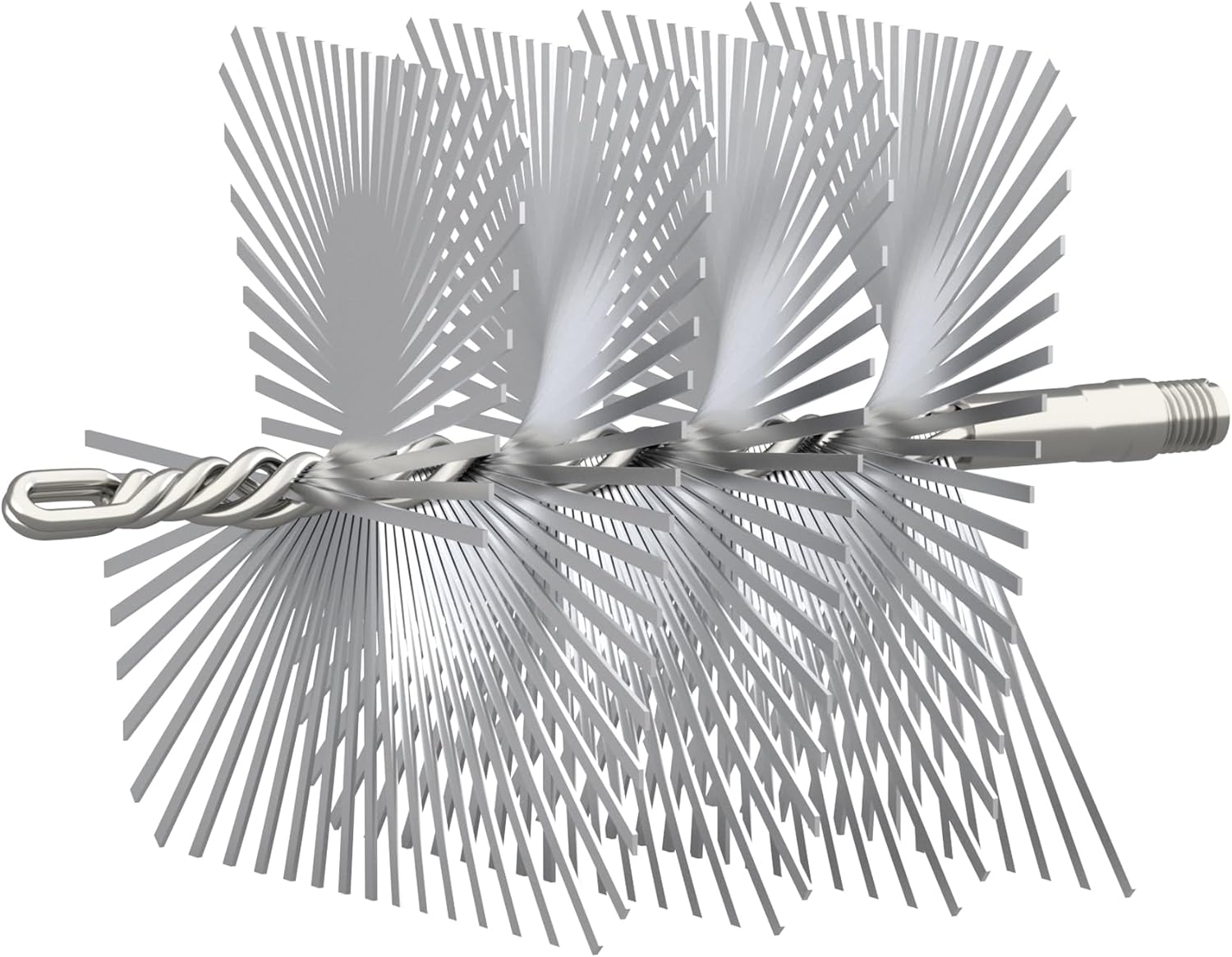 Woodeze - 12" X 12" Square Chimney Sweep Brush | Heavy-Duty Flat Wire | Professional Grade, 3/8" Npt Thread | Galvanized Steel Wires for Creosote Removal | Compatible with 5sb-36048m Brush Rods