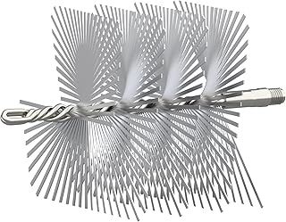 7" X 7" Square Sweep Chimney Brush | Heavy-Duty Galvanized Flat Wire for Baked-On Creosote | Double-Spiral Design | 3/8" Npt Thread | Fits 5sb-36048m Or 30624m Rods with Adapter