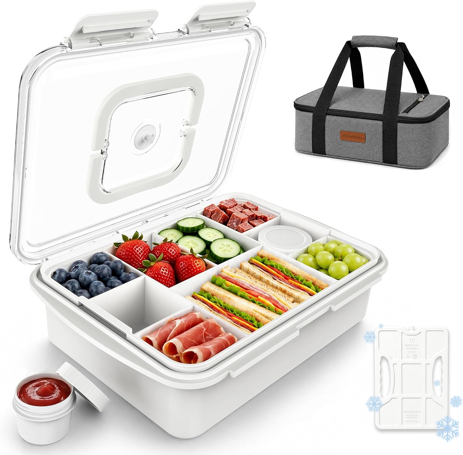 Ultimate Snackle Box Container with Ice Pack & Insulated Bag