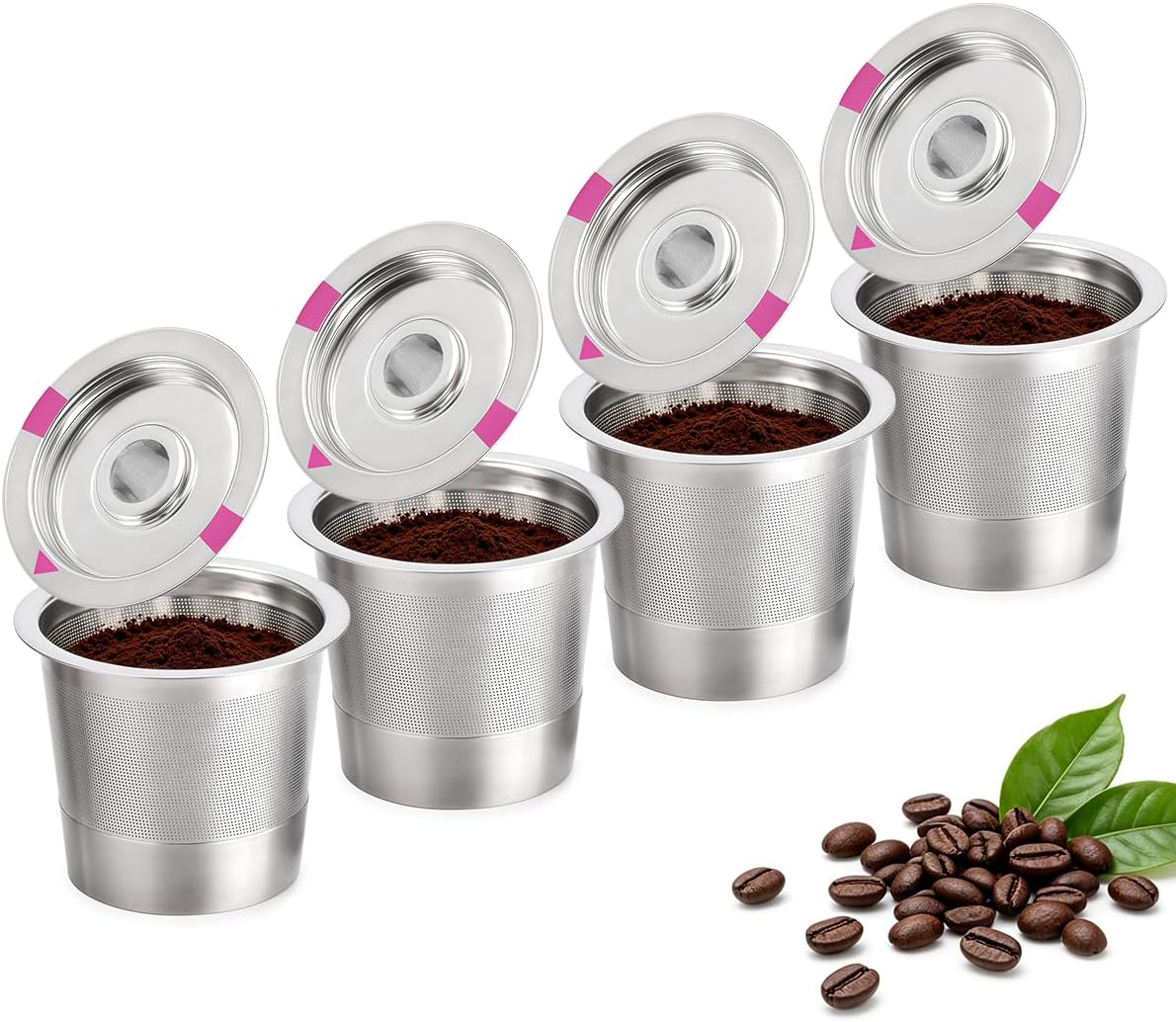 Reusable K Cups and Coffee Pods(4 PACK)