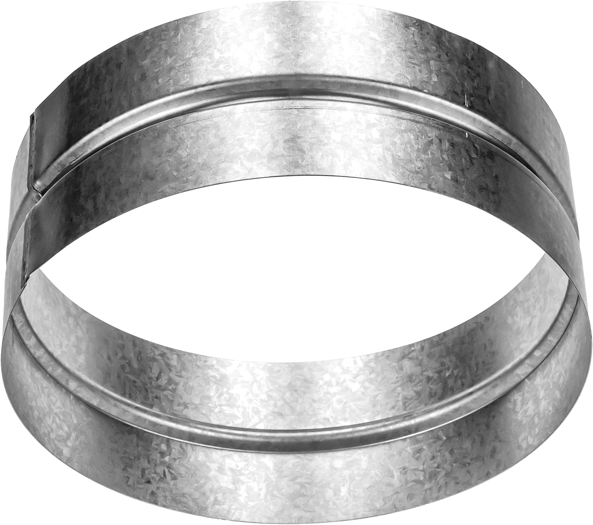 – 8" Inch / 200 mm Metal Vent Duct Connector - Vent Extension - Galvanized Metal Pipe Connection - 8 Inch Dryer Vent Coupler - Metal Drier Pipe Coupling - Rigid 8In Metal Hose Extension