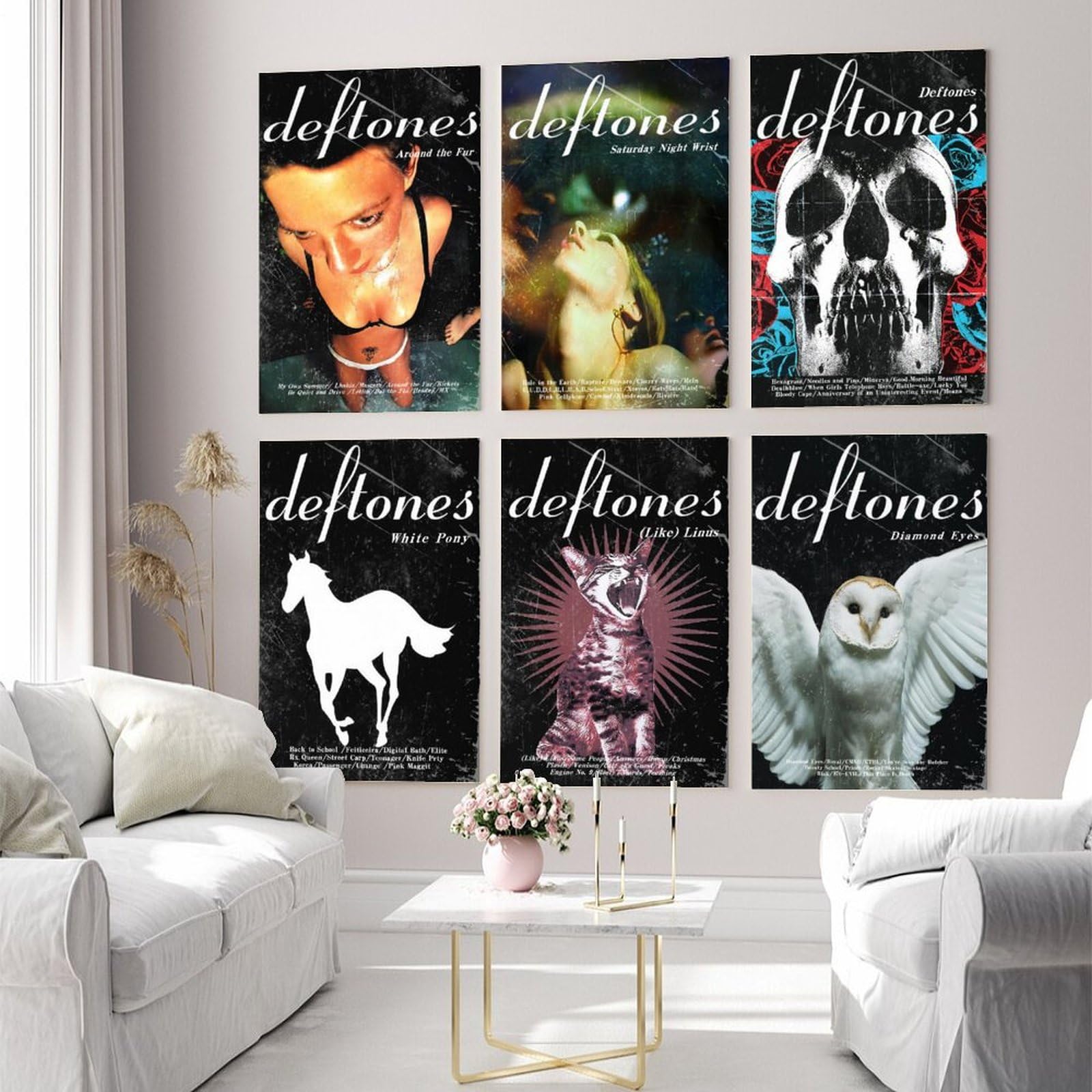 BBLKDZTX Deftones Poster (Set of 6) Album Cover Posters Music