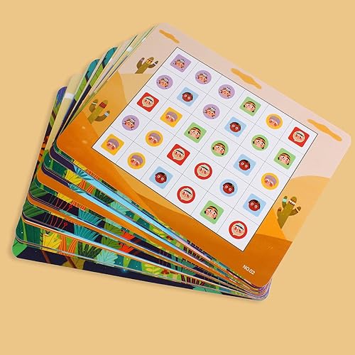 Miniatura 4 de Juego de inteligencia lógica cerebral para niños, rompecabezas STEM juguete de aprendizaje PW0428 (¿De dónde estás)