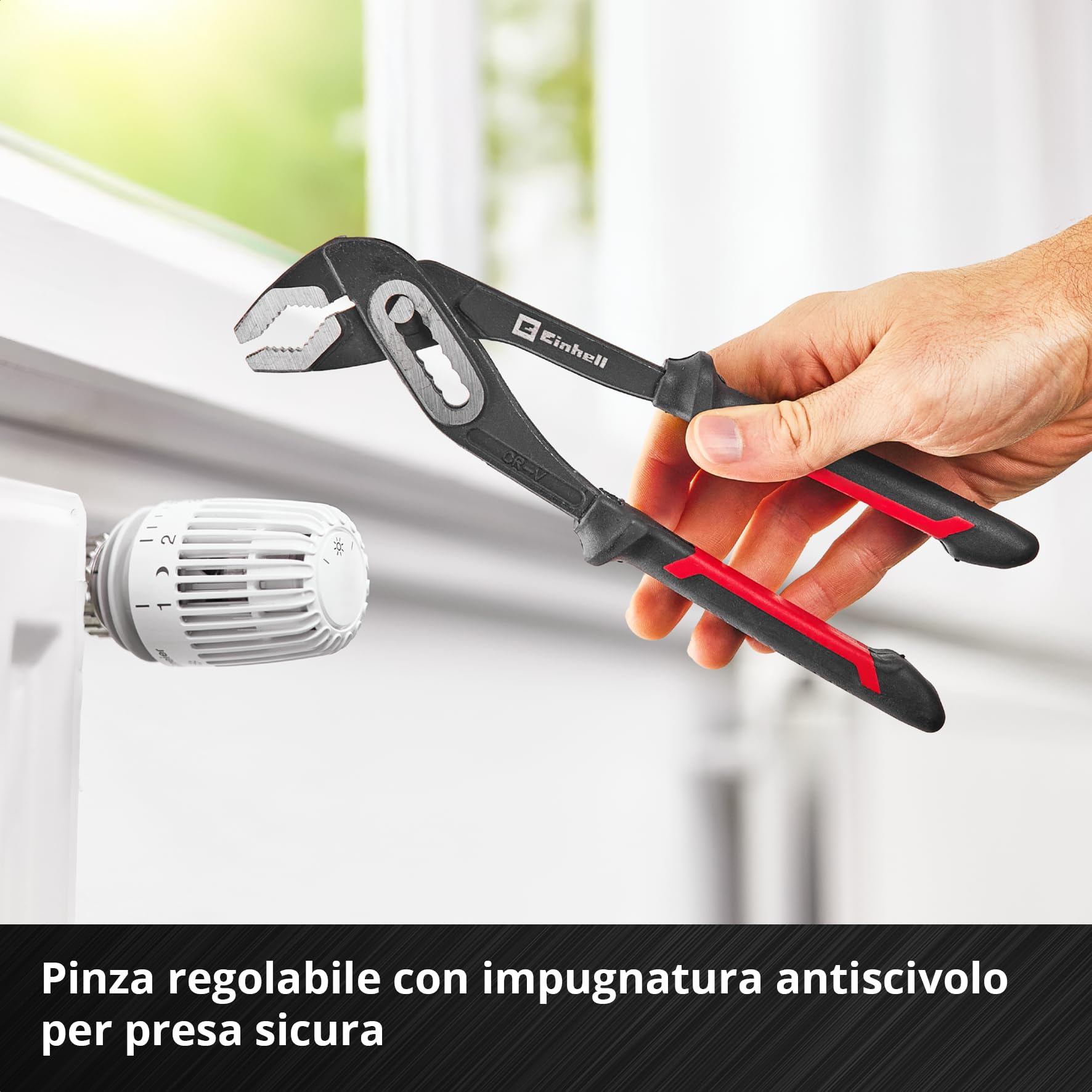 Einhell E-Case inserto portautensili 9 pezzi set di pinze | Pinze anelli elastici, giratubi, universale e becchi lunghi | tronchese laterale | magnete telescopico | sistema E-Case