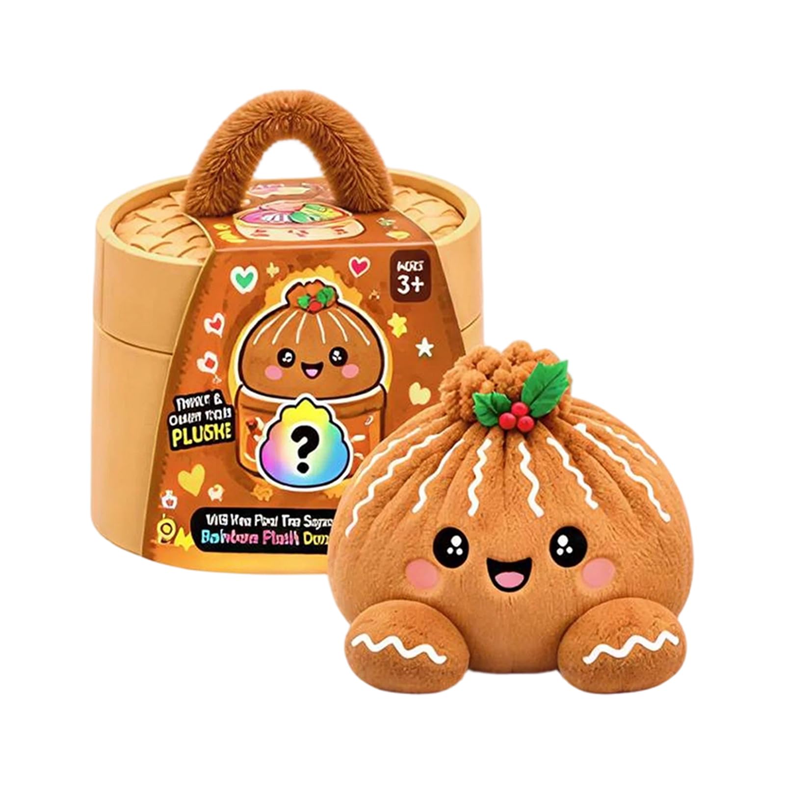 Squishy Dumpling Cute Plush Christmas Giant Dumpling Squishy Mystery Dumplings Halloween Dumplings Squishies Toy Large Fidget Buns Toys Rainbow Blind Box Adult