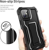Vista 3 de FITO Funda compatible con iPhone 11, doble capa a prueba de golpes, resistente con protector de pantalla para iPhone 11 y iPhone XR de 6.1 pulgadas