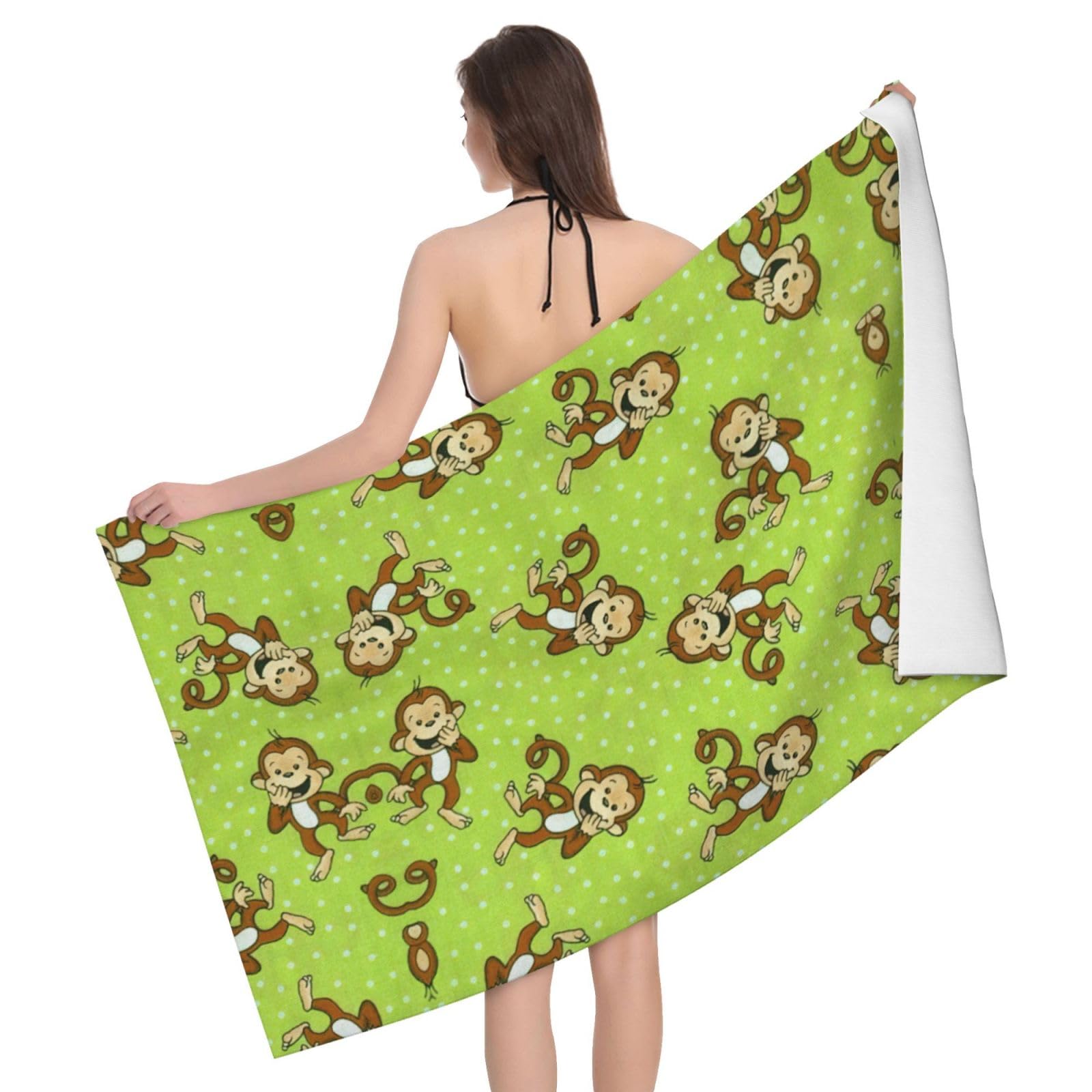 Serviette de bain microfibre absorbante singe drap de douche voyage
