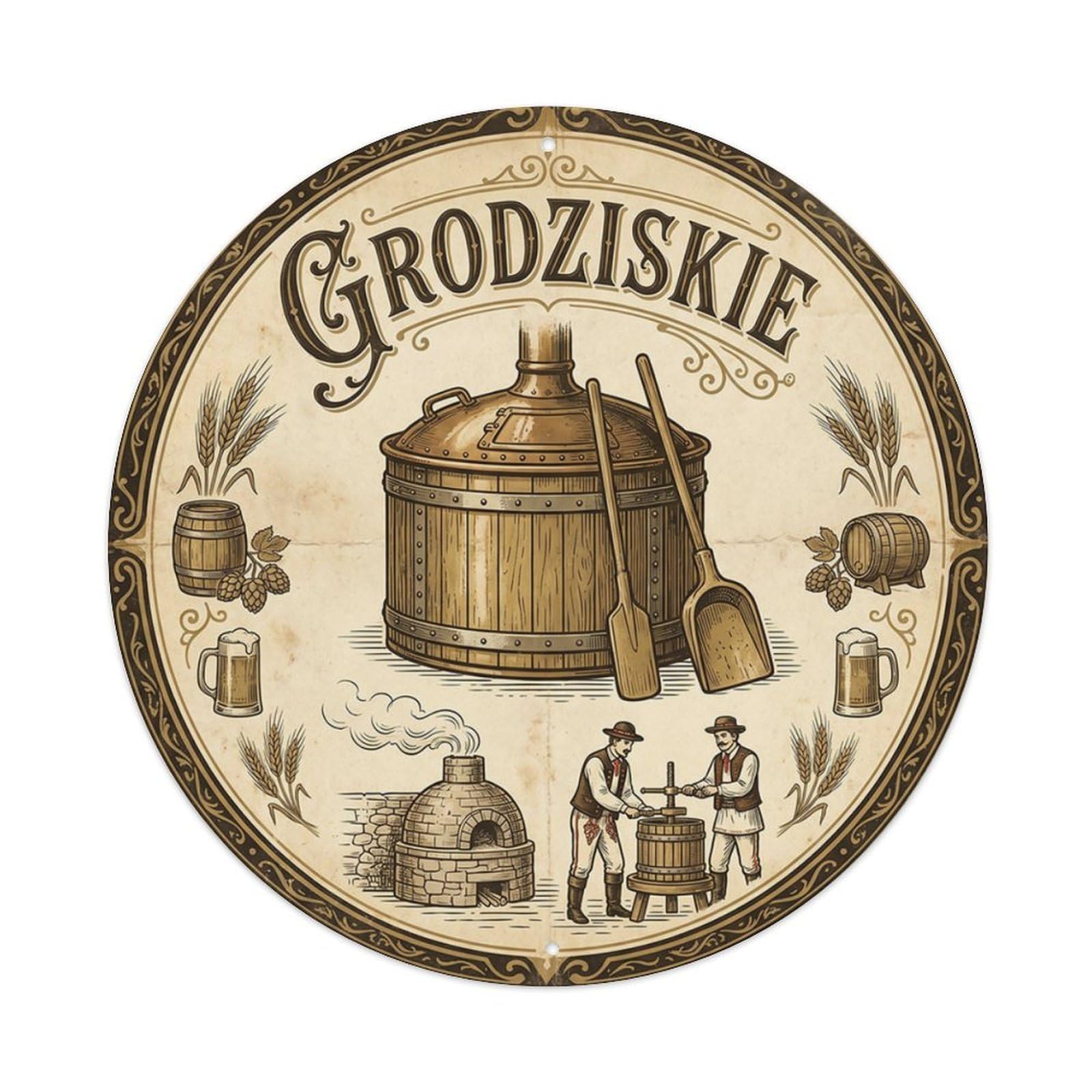 Polish Smoked Wheat Beer Barrel Brew Strong Old School Metal Tin Sign