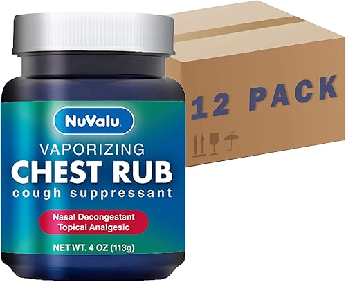 NuValu Supresor de la tos, vaporizador, analgésico tópico para descongestionante nasal (paquete de 12)
