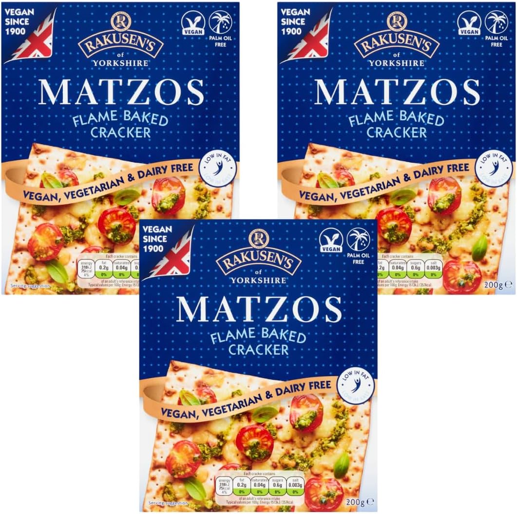 Crackers Bundle With Rakusens Traditional Matzos 200g (3 Pack) Amazon