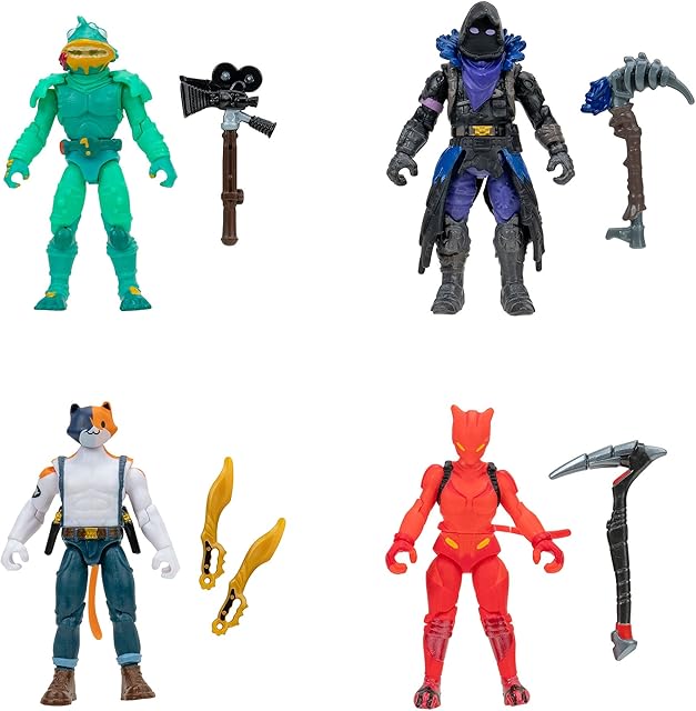 FORTNITE FNT0988 FNT - 4 Figure Pack (Micro Legendary Series) (Squad Mode) (C1S3), Multi