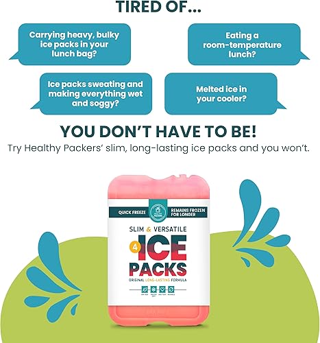 Miniatura 47 de Healthy Packers Cool Pack, Slim Long-Lasting Ice Packs - Great for Coolers or Lunch Box