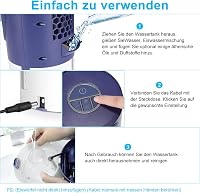 Renfox Mini Légkondicionáló Hordozható Léghűtő 4in1 Ventilátor Párásító 3 Fokozat LED Kék Otthon Iroda 4