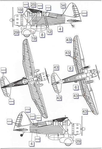 Miniatura 8 de Dora Wings DW72023 Westland Lysander MkIII SD 172 - Kit de modelo de plástico para aeronaves