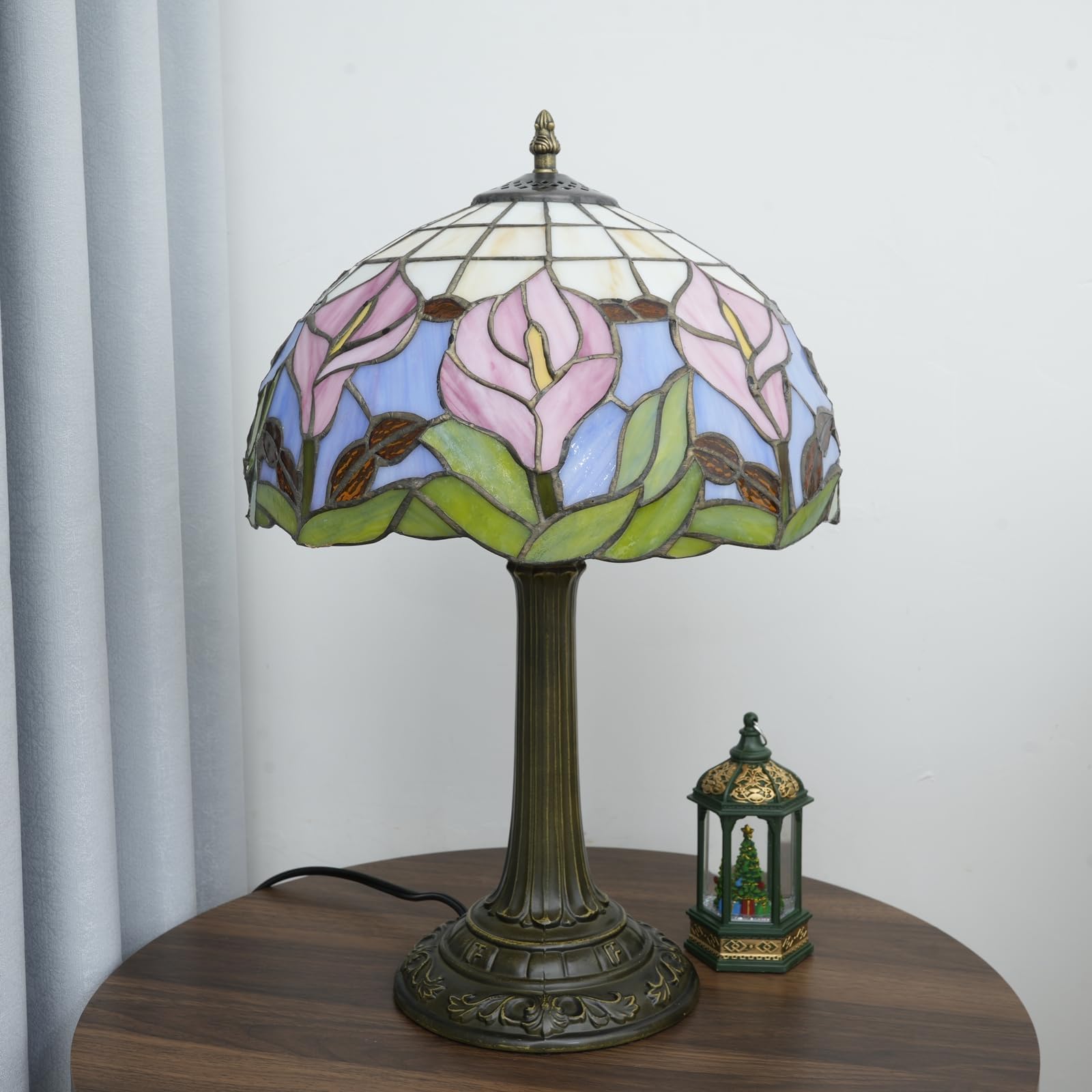 Große Pilz Tiffany Lampe Aus Handgefertigtem Buntglas Im Gemütlichen Dorf Stil Dekorative Tisch Und Nachtlampe Für Schlafzimmer Bett Wohnzimmer Büro Sowie Küche Stilvolle Weihnachtslampe Und Originell