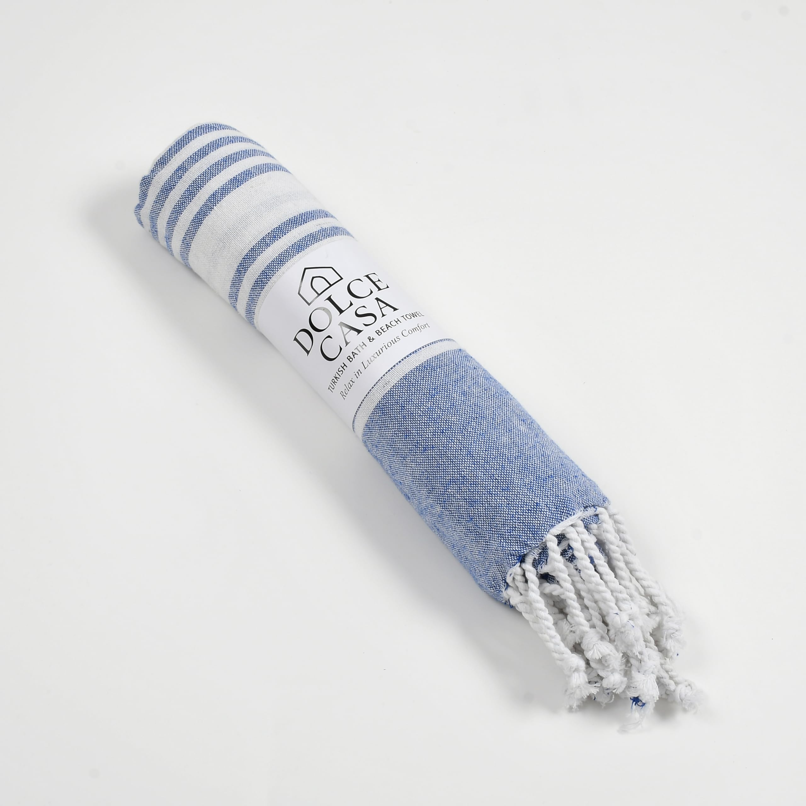DOLCE CASA Cotton 100% Cotton Turkish Fouta Towel | Extra Large Full Size Cotton Bath Towel | Bath, Beach, Pool, Travel, Spa and Yoga | 90 x 170 cm Daily Use Shower Towel | Beach Towel