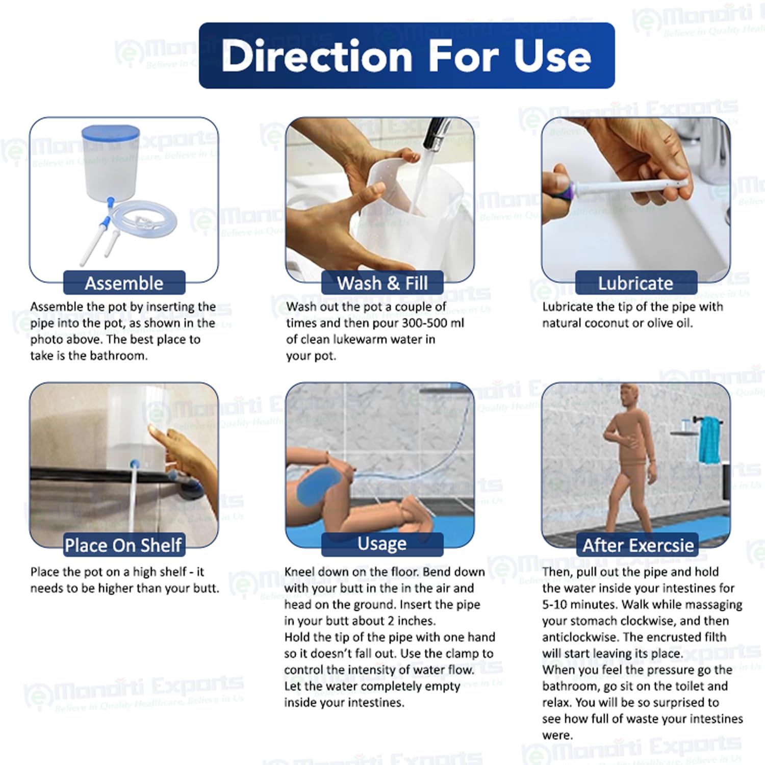 Mowell Enema PVC can/kit with user manual for home use with 2 liters/2000 ml Mowell Enema PVC can/kit with user manual for home use with 2 liters/2000 ml