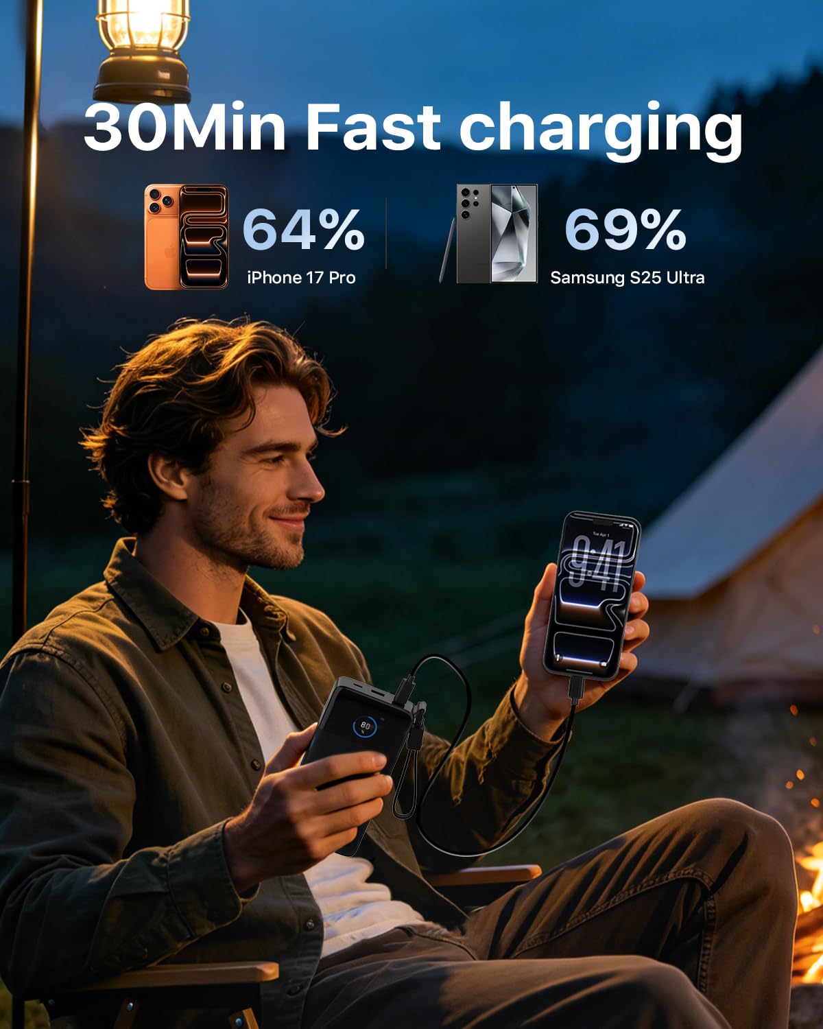 NOBIS Batterie Externe 187W 25000mAh Charge Rapide pour Ordinateur Portable