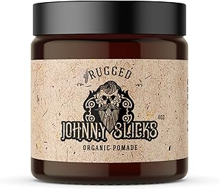 Rugged Oil Based Pomade - Organic Hair Pomade for Men with Low to Medium Hold - Promotes Healthy Hair Growth and Helps Hydrate Dry Skin - (4 Ounce)