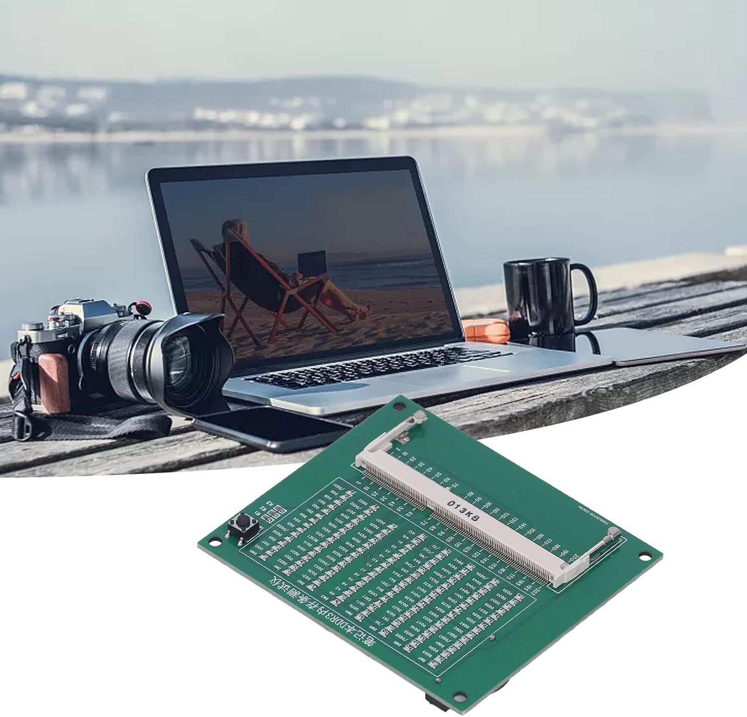 DDR3/4/5 Laptop Memory Test Card, Computer Motherboard Circuit Repair Detection Card with LED Light for Repair The Motherboard (DDR3)