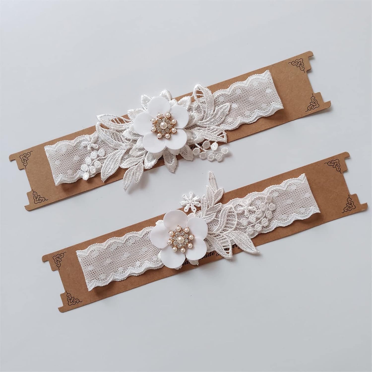 Bridal Garter Bride Wedding Leg Garter White Bridal Lace Belt Set for Wedding, Party