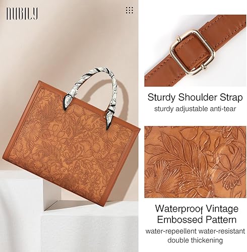 Miniatura 2 de Bolsa para laptop para mujer, 15.6 pulgadas, bolsa de mano para laptop, impermeable, de cuero, para negocios, ligera, maletín de oficina, gran