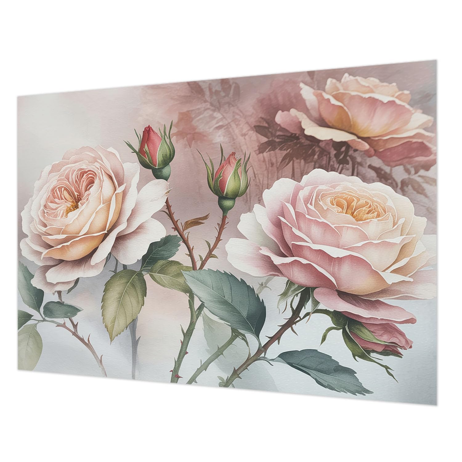 Papier peint intissé floral pour une chambre à coucher cocooning et lumineuse