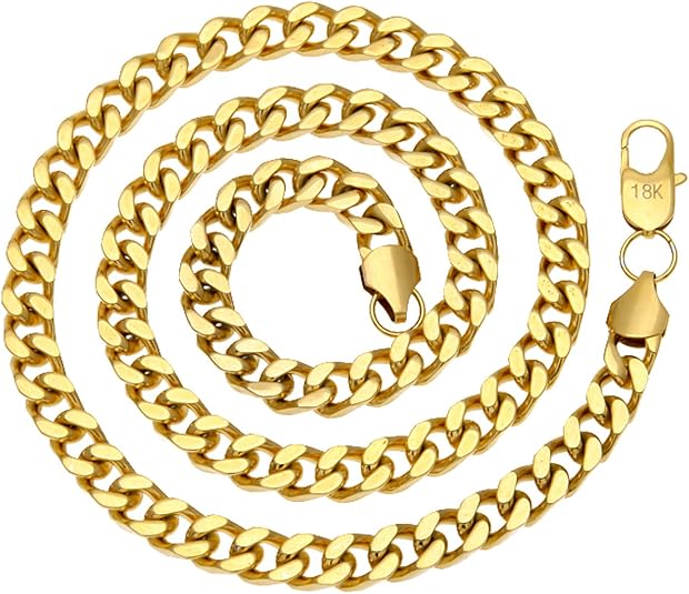 Hollywood Jewelry 18K Gold Chain 