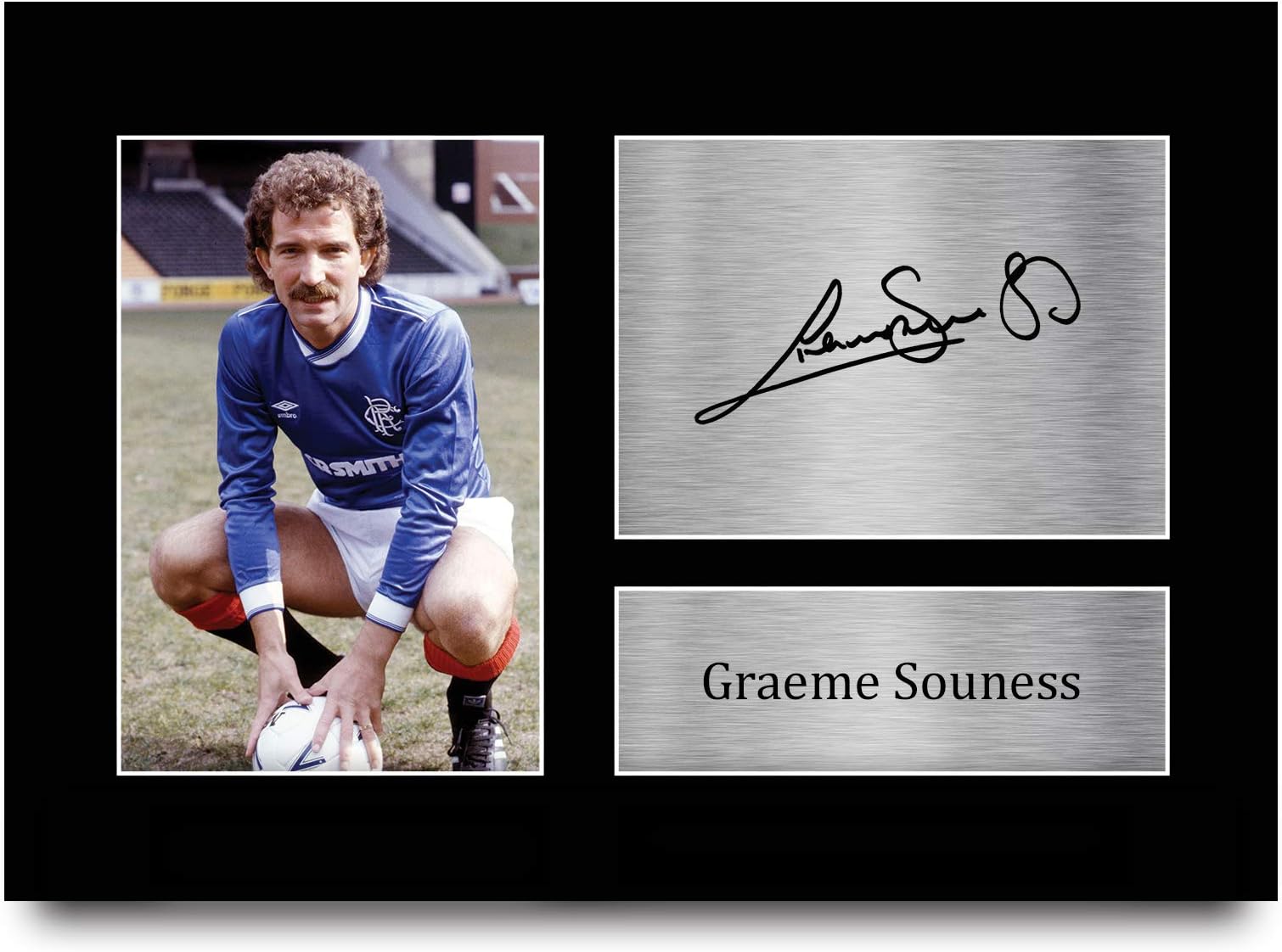 HWC TradingA4 Graeme Souness Rangers Gifts Printed Signed Autograph Picture for Fans and Supporters - A4